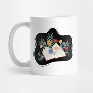 Open book with flowers Mug